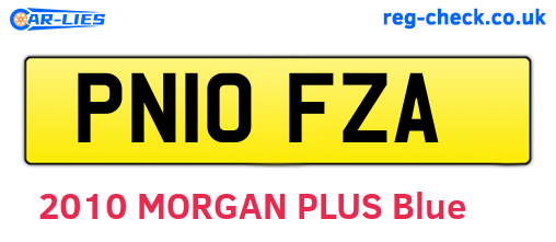 PN10FZA are the vehicle registration plates.