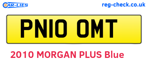PN10OMT are the vehicle registration plates.