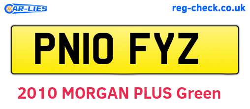 PN10FYZ are the vehicle registration plates.