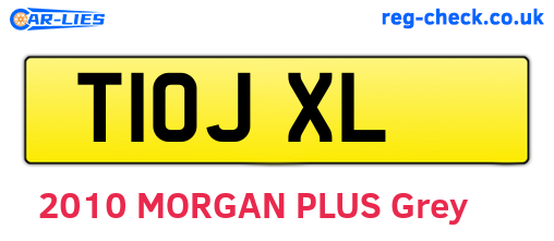 T10JXL are the vehicle registration plates.