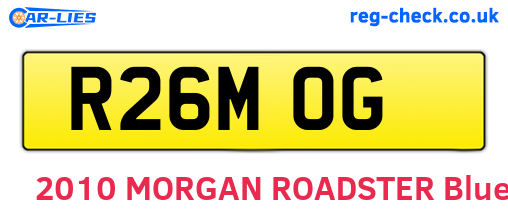 R26MOG are the vehicle registration plates.