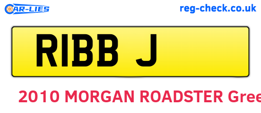 R1BBJ are the vehicle registration plates.