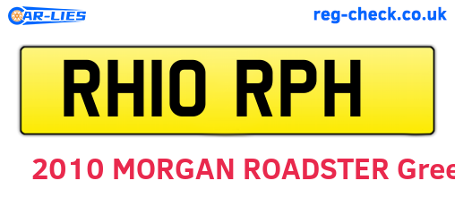 RH10RPH are the vehicle registration plates.