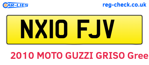 NX10FJV are the vehicle registration plates.