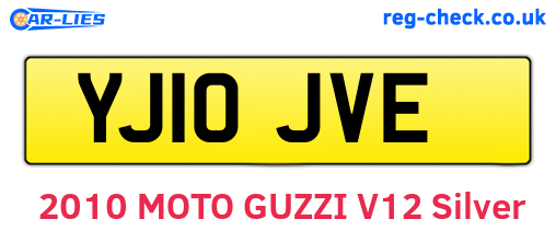 YJ10JVE are the vehicle registration plates.