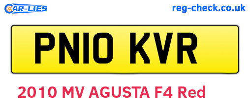 PN10KVR are the vehicle registration plates.