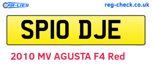 SP10DJE are the vehicle registration plates.