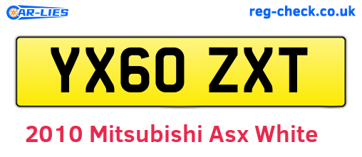 White 2010 Mitsubishi Asx (YX60ZXT)