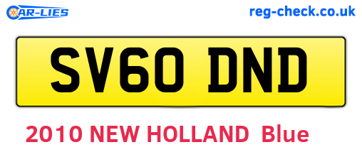 SV60DND are the vehicle registration plates.