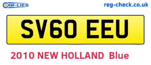 SV60EEU are the vehicle registration plates.