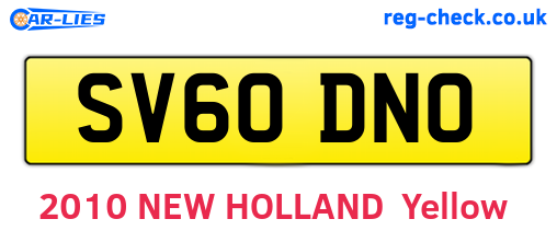 SV60DNO are the vehicle registration plates.
