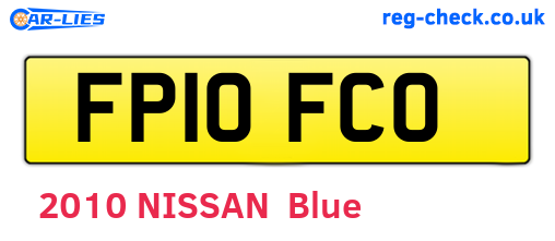 FP10FCO are the vehicle registration plates.
