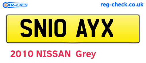 SN10AYX are the vehicle registration plates.