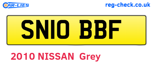 SN10BBF are the vehicle registration plates.