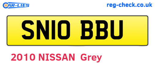 SN10BBU are the vehicle registration plates.
