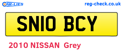 SN10BCY are the vehicle registration plates.