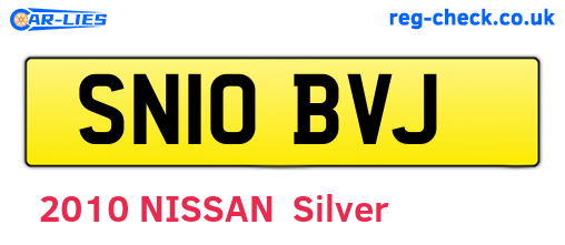SN10BVJ are the vehicle registration plates.