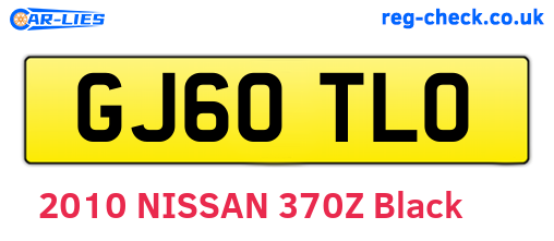 GJ60TLO are the vehicle registration plates.