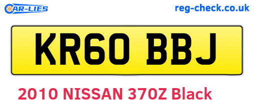 KR60BBJ are the vehicle registration plates.