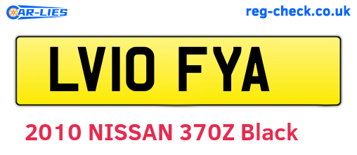 LV10FYA are the vehicle registration plates.