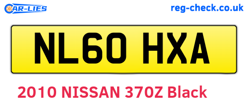 NL60HXA are the vehicle registration plates.