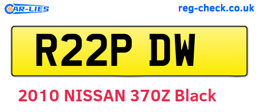 R22PDW are the vehicle registration plates.