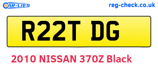 R22TDG are the vehicle registration plates.