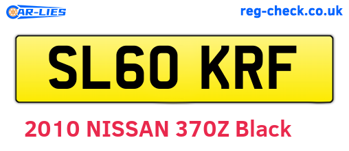 SL60KRF are the vehicle registration plates.