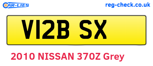 V12BSX are the vehicle registration plates.