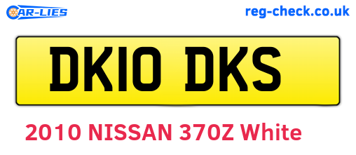 DK10DKS are the vehicle registration plates.