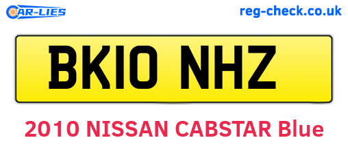 BK10NHZ are the vehicle registration plates.
