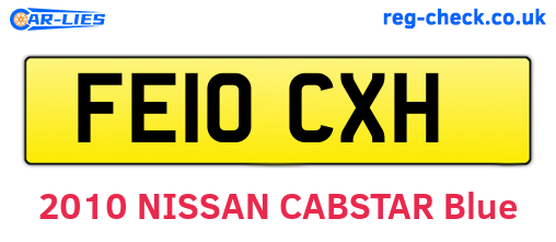 FE10CXH are the vehicle registration plates.