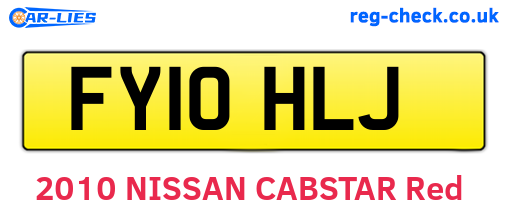 FY10HLJ are the vehicle registration plates.