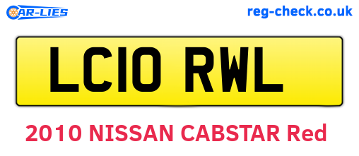 LC10RWL are the vehicle registration plates.
