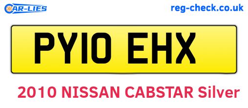 PY10EHX are the vehicle registration plates.