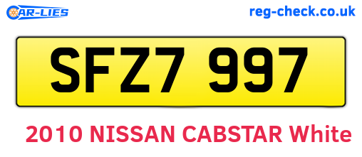 SFZ7997 are the vehicle registration plates.