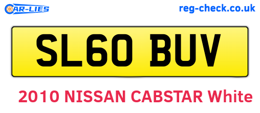 SL60BUV are the vehicle registration plates.