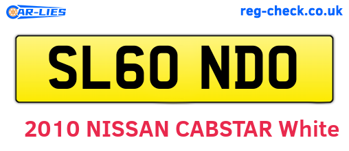 SL60NDO are the vehicle registration plates.