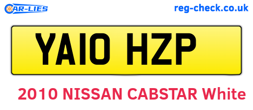 YA10HZP are the vehicle registration plates.