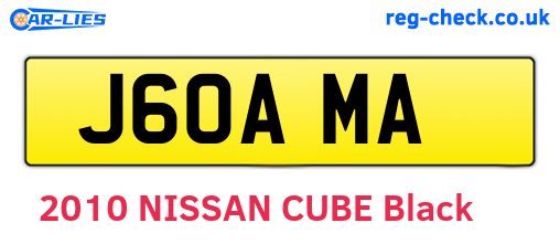 J60AMA are the vehicle registration plates.