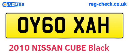 OY60XAH are the vehicle registration plates.