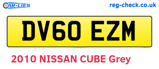 DV60EZM are the vehicle registration plates.