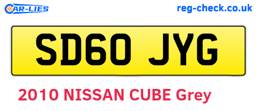 SD60JYG are the vehicle registration plates.
