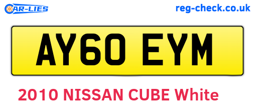 AY60EYM are the vehicle registration plates.