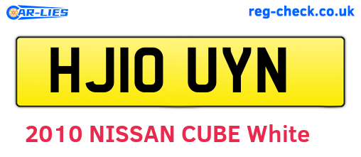 HJ10UYN are the vehicle registration plates.