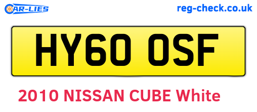 HY60OSF are the vehicle registration plates.