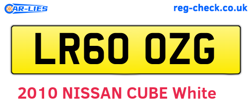 LR60OZG are the vehicle registration plates.