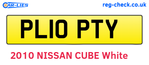 PL10PTY are the vehicle registration plates.
