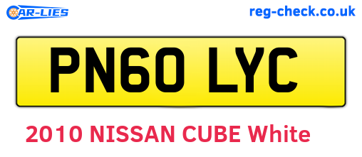 PN60LYC are the vehicle registration plates.