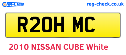R20HMC are the vehicle registration plates.